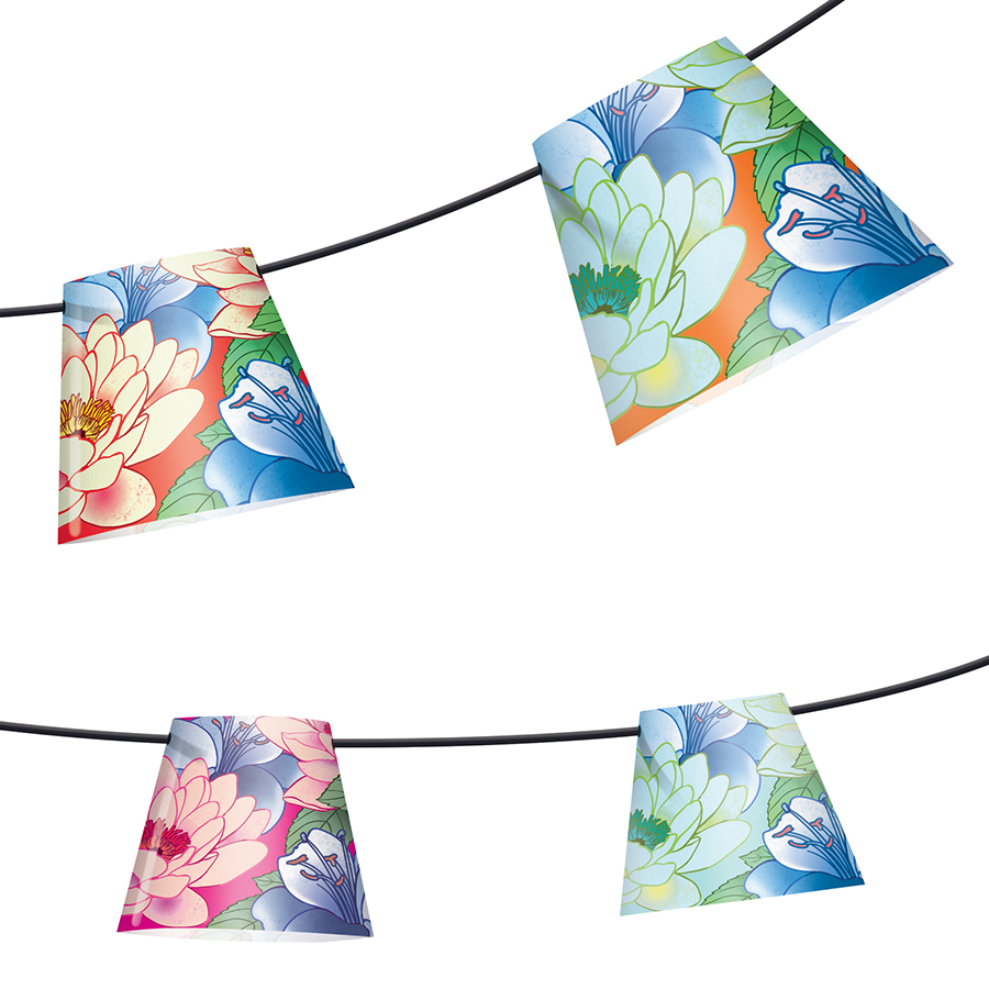 Гирлянда праздничная Рarty Рolonaise, узор Flying lotus Fatboy 100271 - Вид №1