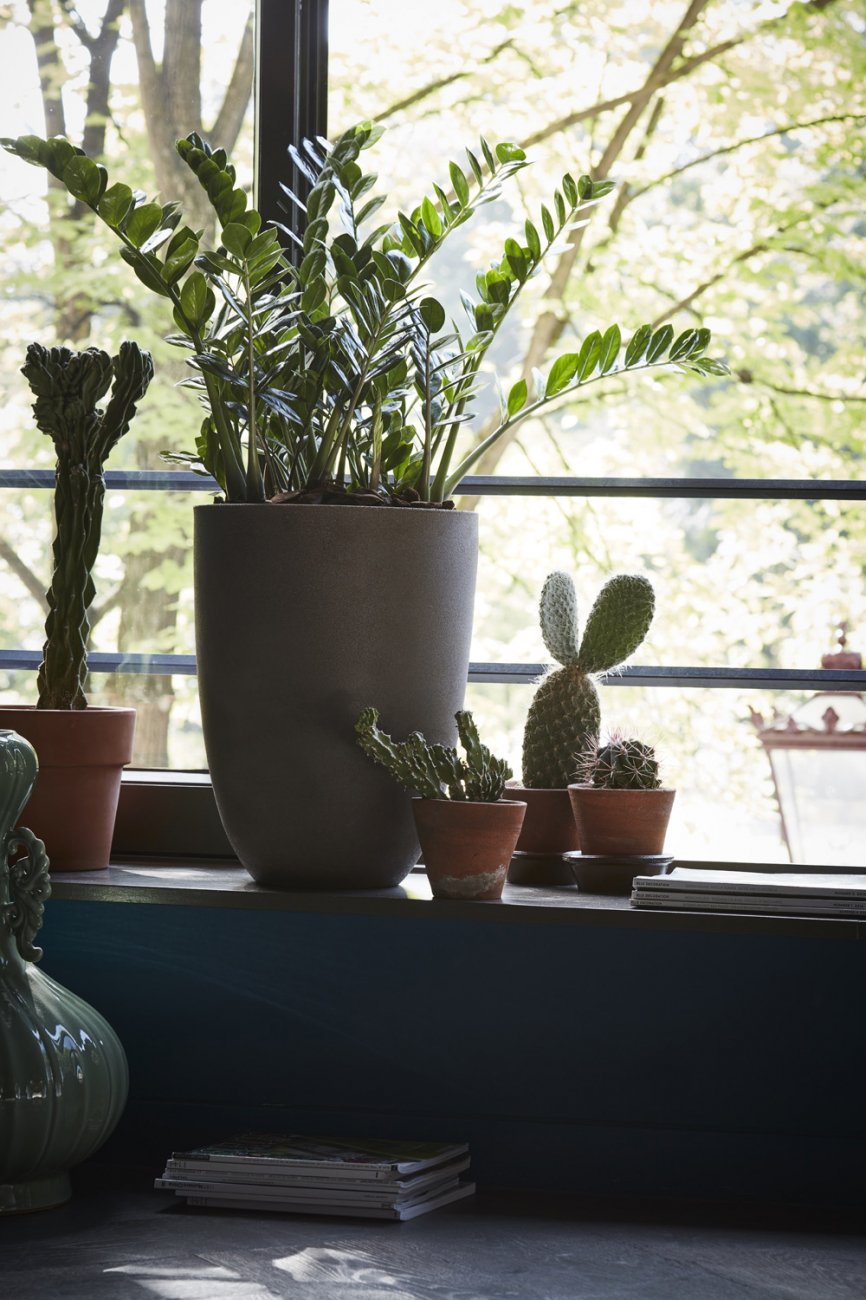 Уличный вазон 54х54 см черный мрамор "Альма" CAPI EUROPE СОВРЕМЕННЫЙ 117224 Черный  - Вид №2