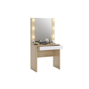 92003252 Туалетный столик с зеркалом Mebelson 80x155x43 см цвет дуб сонома STLM-1538272