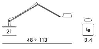 Светодиодная настольная лампа из поликарбоната с диммером Kartell ALEDIN DEC ARCH-00122734 - Вид №16