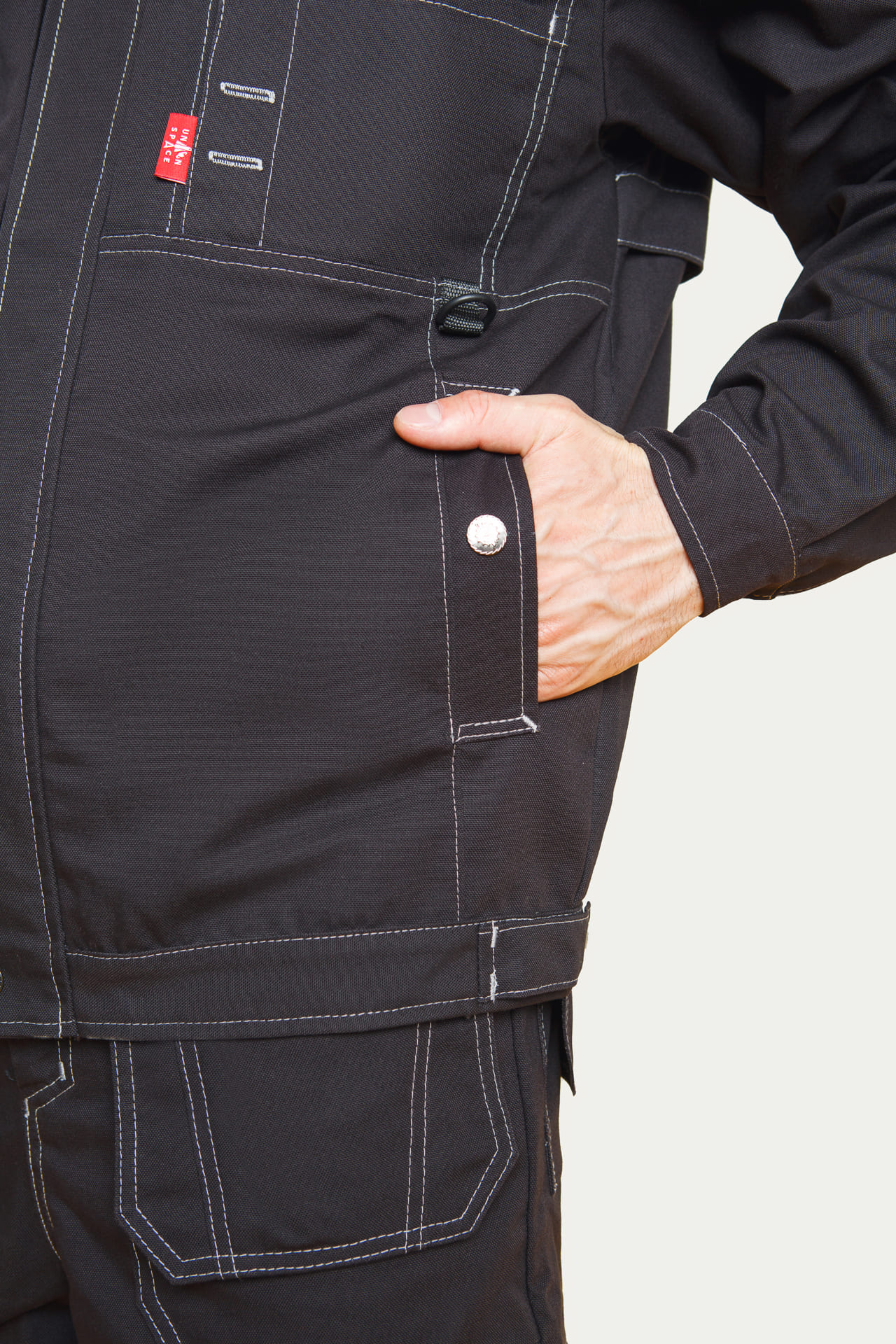 62589 Куртка  черная Union Space  Летняя спецодежда  размер 48-50/170-176  - Вид №6