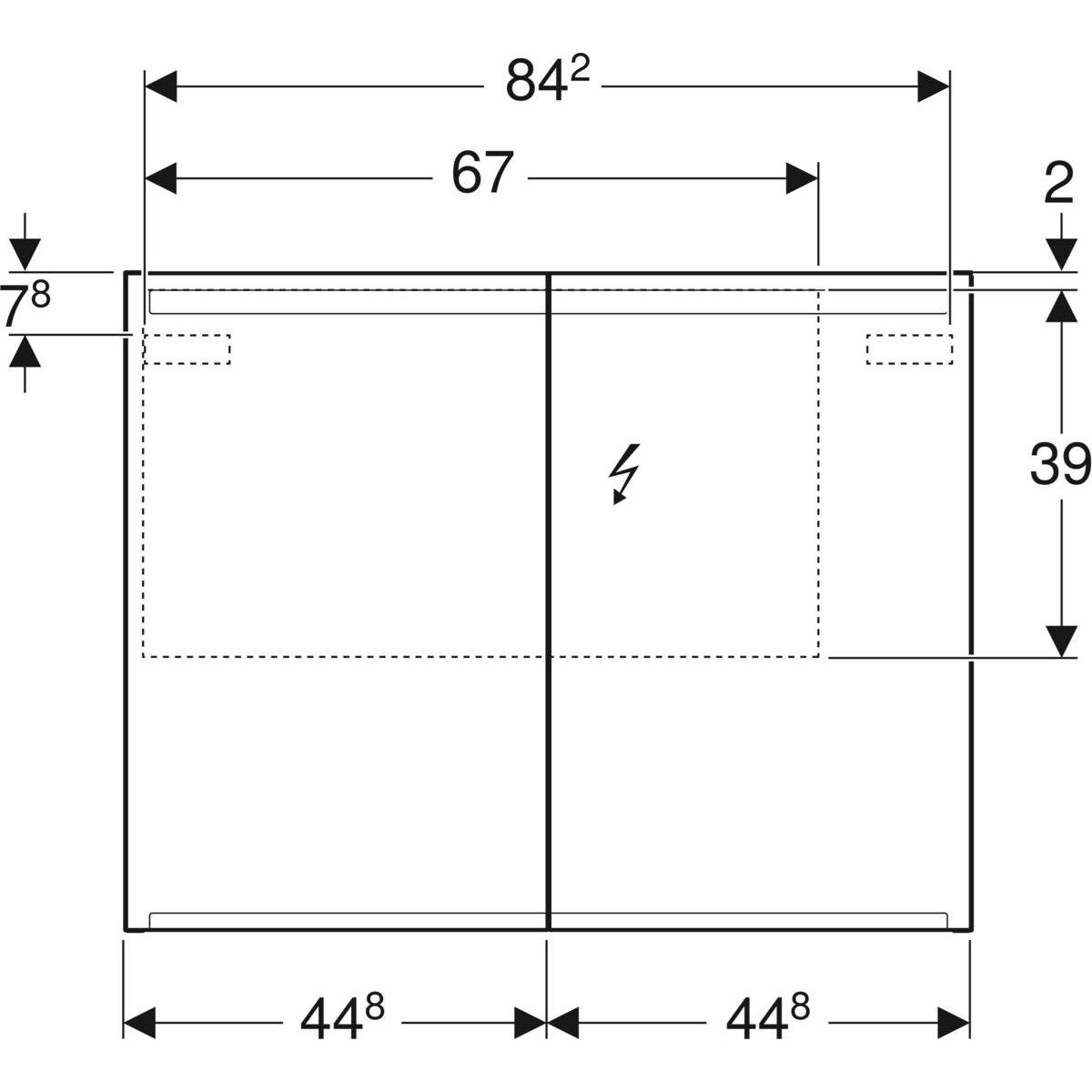 Зеркало с настенным контейнером Geberit Option ARCH-00041754 - Вид №4