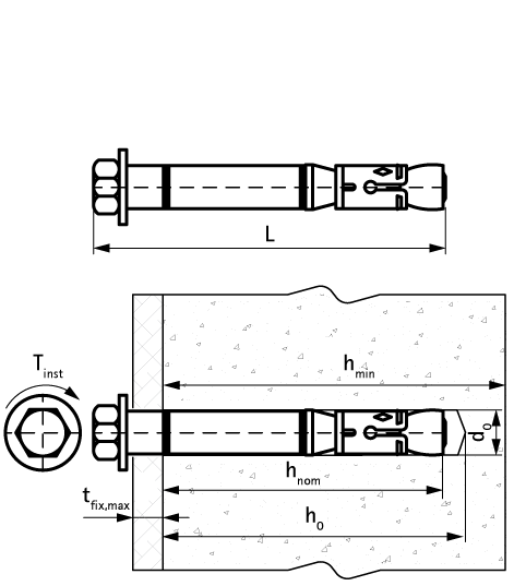 609832121 WHA1H Анкер для высоких нагрузок анкер максимальной производительности для применения в бетоне с трещинами и при сейсмических воздействиях walraven  - Вид №1