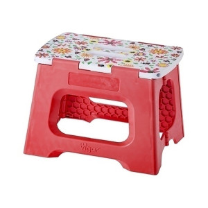 91144768 Табурет садовый складной 32 см х 26 см х 23 см пластик красный STOOL STLM-0499090 VIGAR