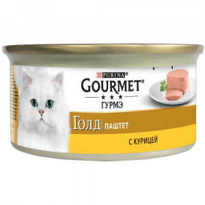 Т0028065 Корм для кошек Голд Паштет с курицей, банка 85 г Gourmet