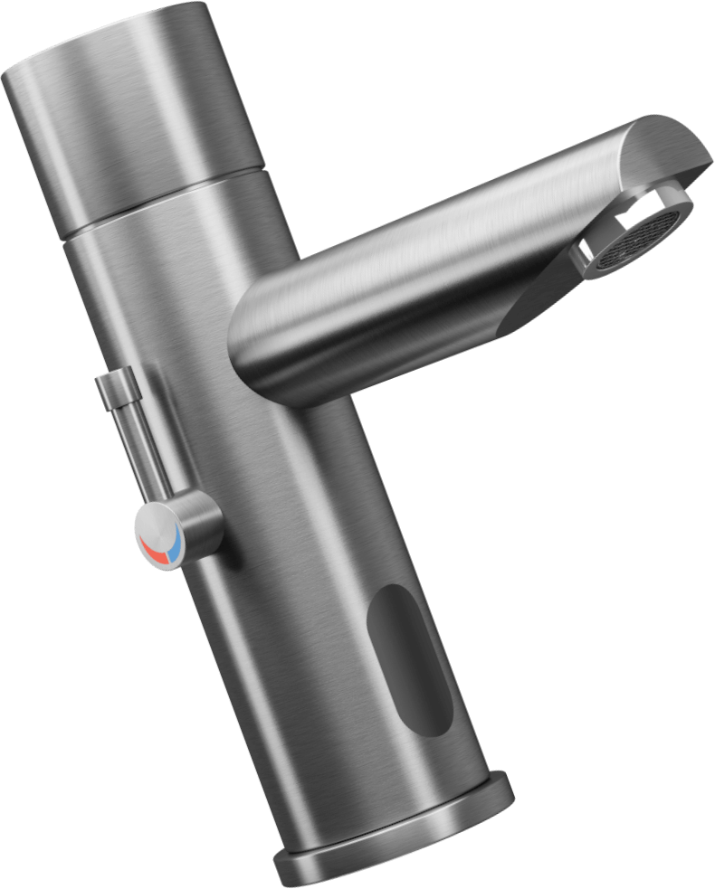 R346-S Сенсорный смеситель с палубным монтажом и рычагом регулировки температуры