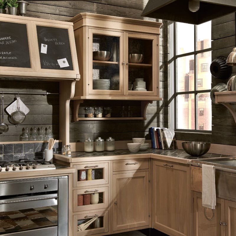 Встроенная кухня из массива дерева с полуостровом Marchi Cucine ARCH-00003163 - Вид №3