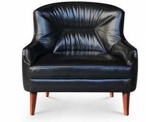 Porustudio Мягкое кожаное кресло с подлокотниками