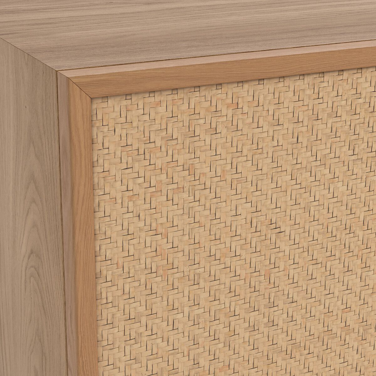 Плетеный и деревянный ТВ-шкаф с распашными дверцами AMPM PLETENICE ARCH-00115121 - Вид №4