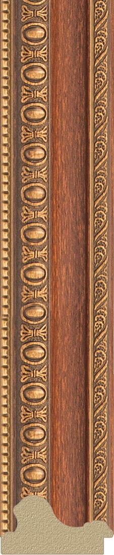 BY 3011 Зеркало в багетной раме - бронзовые бусы на дереве 60 mm EVOFORM Definite - Вид №3