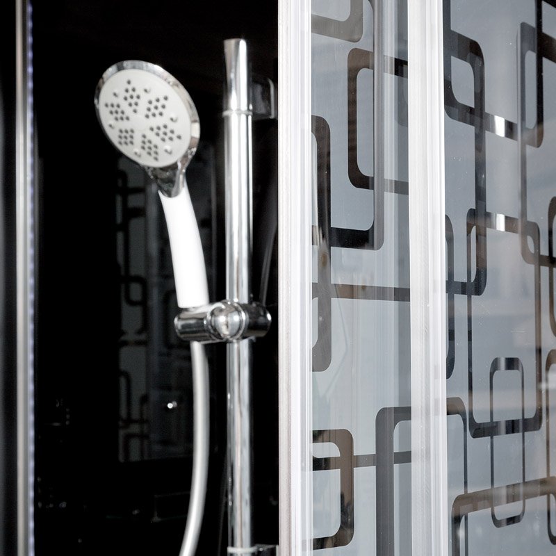 D08S LED Душевая кабина DETO Серия D BМ1510 стандартная BLACK - Вид №24