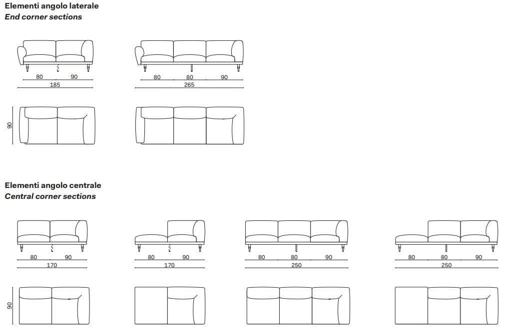 Тканевый диван с полуостровом Novamobili NOA ARCH-00036814 - Вид №13