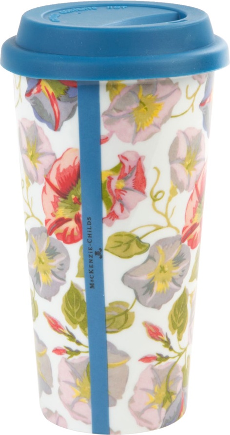 10635245 Mackenzie-Childs Стакан дорожный "Morning Glory" Фарфор 