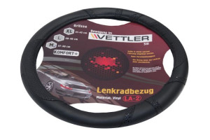 16284474 Оплетка на руль KOMFORT L 39-40 см, классика, Волга винил Черный LLA2black VETTLER