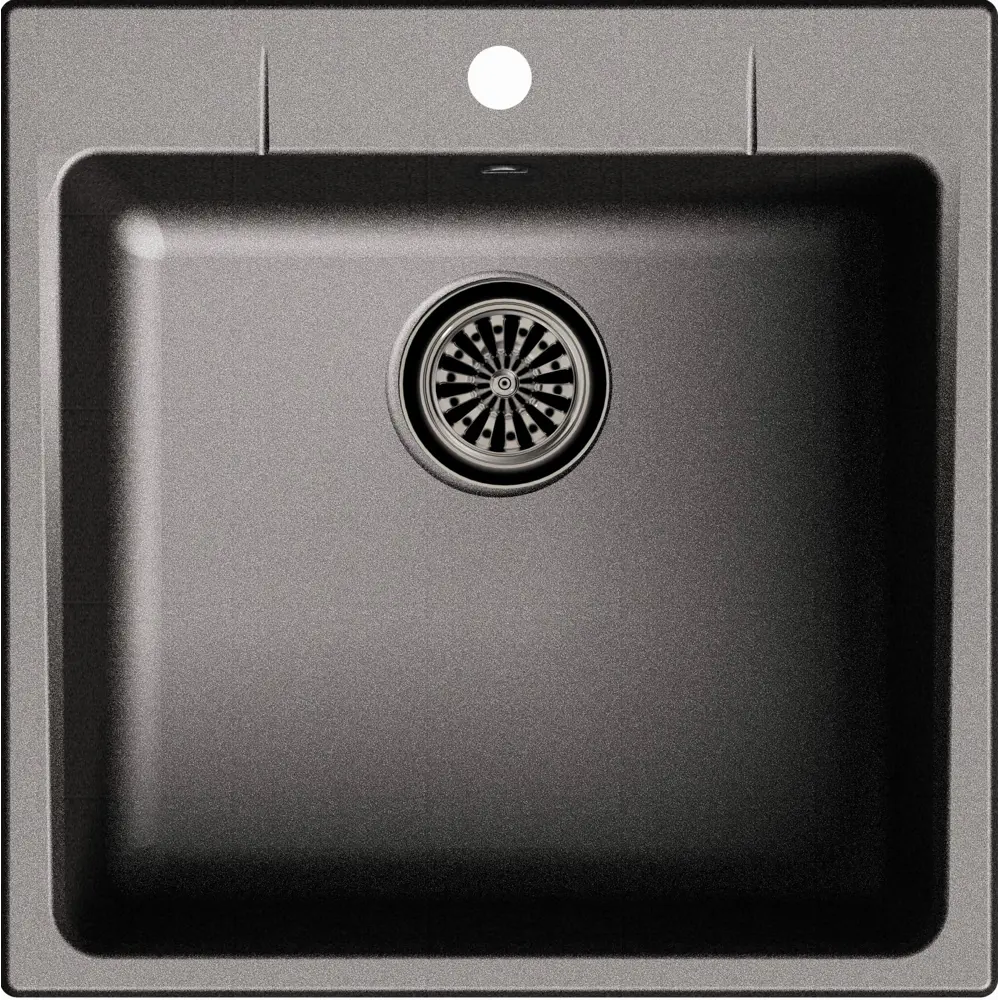 Кухонная мойка DELINIA кварцевая врезная 51×51 см антрацит 82564676 Мойка врезная STLM-0030151 - Вид №2