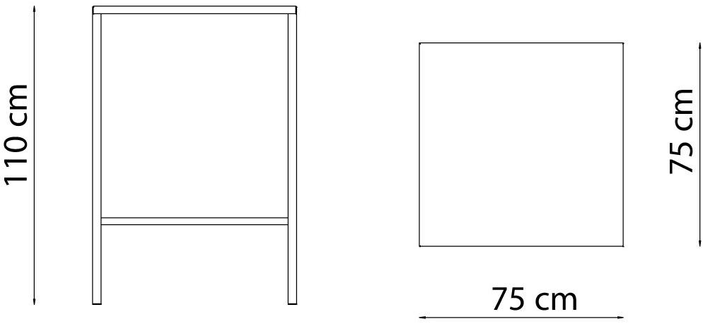 Vermobil Квадратный садовый высокий стол из металла Seaside sun-id-1435118 - Вид №7