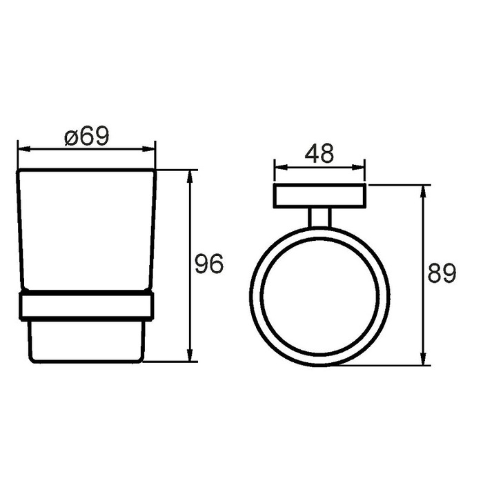 AMUSMG0M45 Milardo Amur Подстаканник одинарный настенный Amur Россия - Вид №1