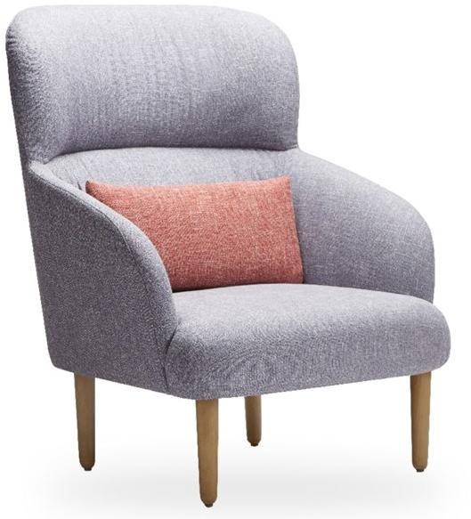 ROSSIN Кресло из акриловой ткани с подлокотниками с высокой спинкой Kamal wood sun-id-1370304 - Вид №1