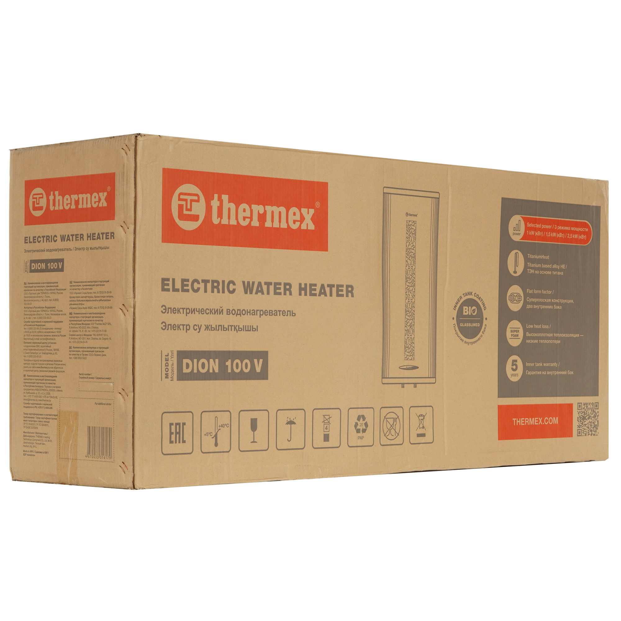 9007634 Водонагреватель электрический Thermex Dion 100 V STDN-0004734 - Вид №11