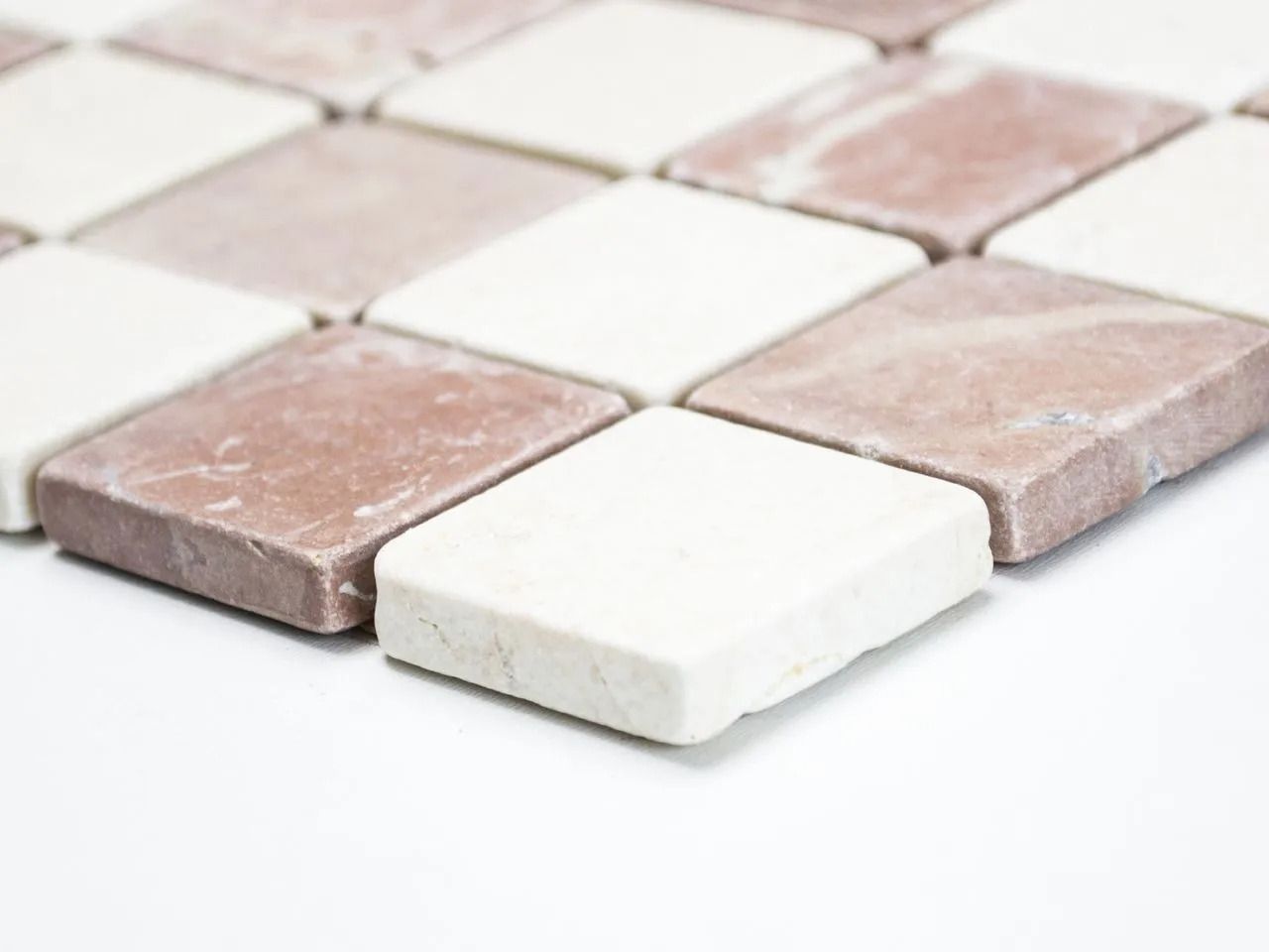 Мраморная мозаика Botticino и Rosso Verona Mosaix ARCH-00085336