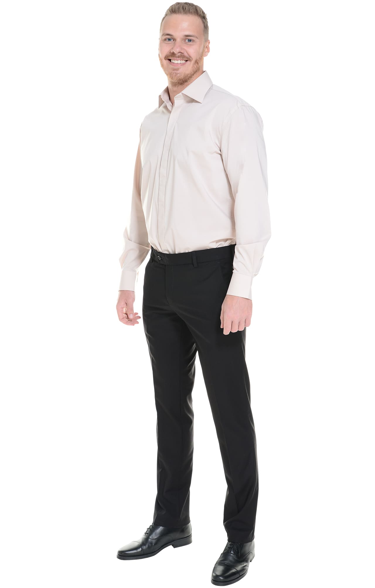 62439 Рубашка мужская  beige El-Risto  Корпоративная одежда  размер 40/176-182  - Вид №4