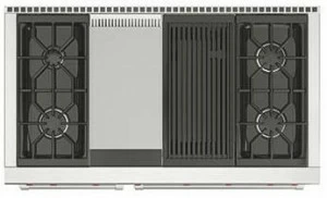Wolf Газовая встраиваемая плита из нержавеющей стали Piani cottura professionali Icbsrt484cg