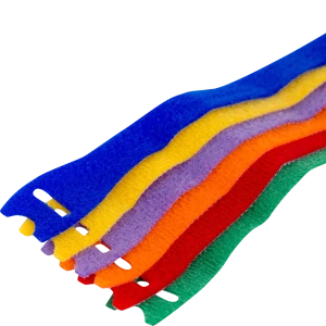 Стяжки-липучки для проводов Scotch, полоски, цветные, 12.7 мм х 20.3 см, 6 шт.