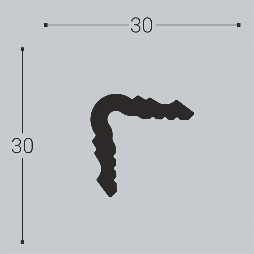 Угол потолочный полистирол ударопрочный Bello Deco XPS У 2 белый 30x30x2000 мм STLM-2115664 - Вид №2