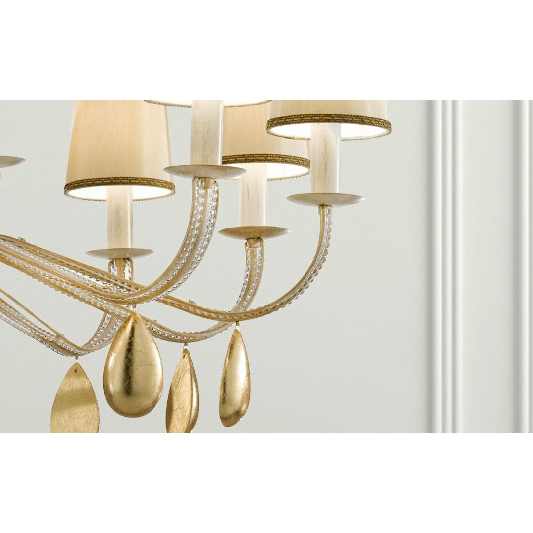 Masiero Noblesse 12 V97 bianco luc/arg люстра подвесная большая 115330 - Вид №2