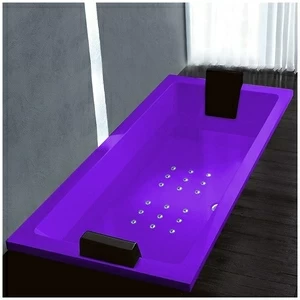 Ванна Gruppo treesse Quadra 199 V073C-DX-F фиолетовая с аэромассажем прямоугольная встроенная правая