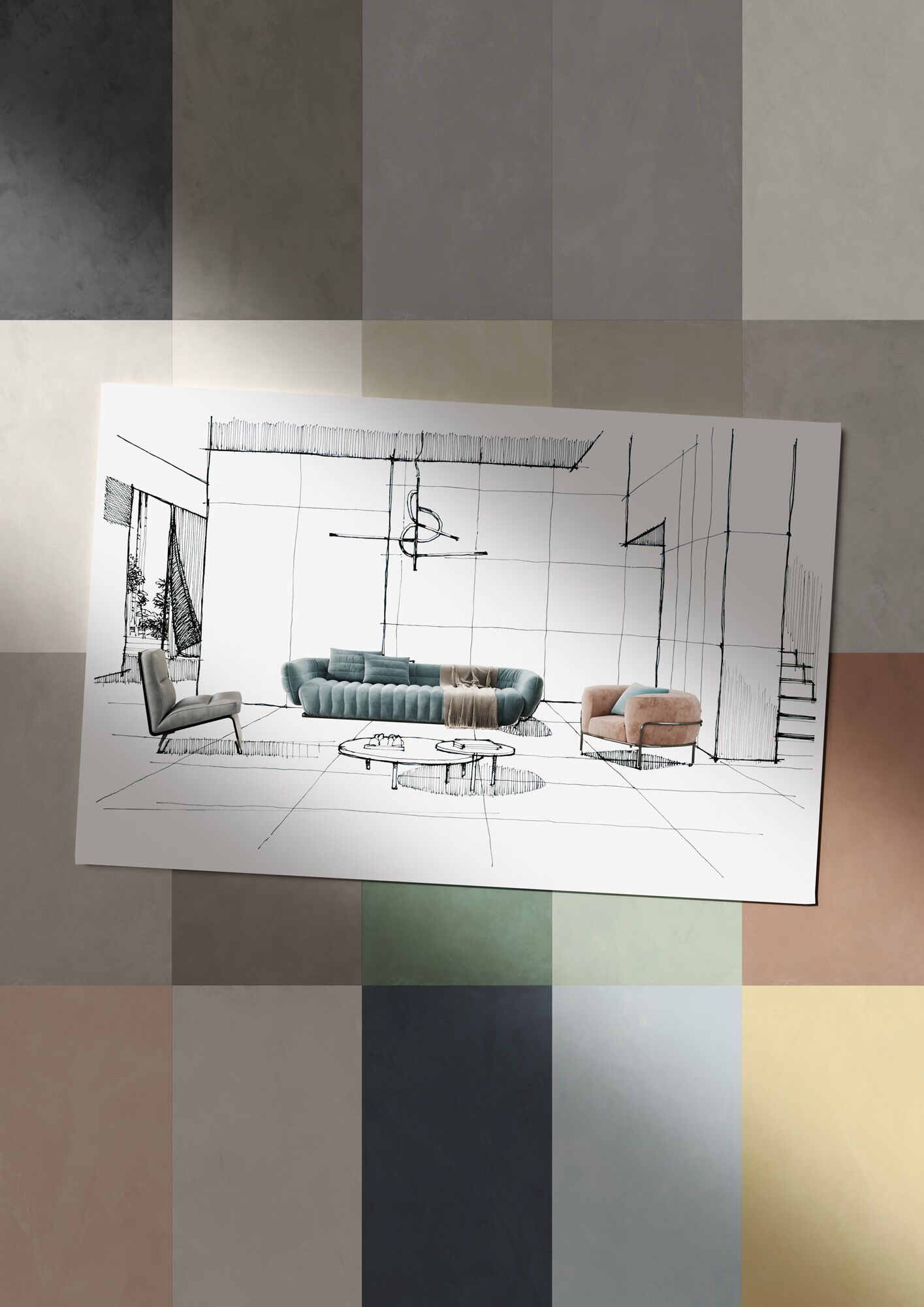 Пол / керамогранит с эффектом смолы Ceramiche Caesar Join ARCH-00068795 - Вид №5