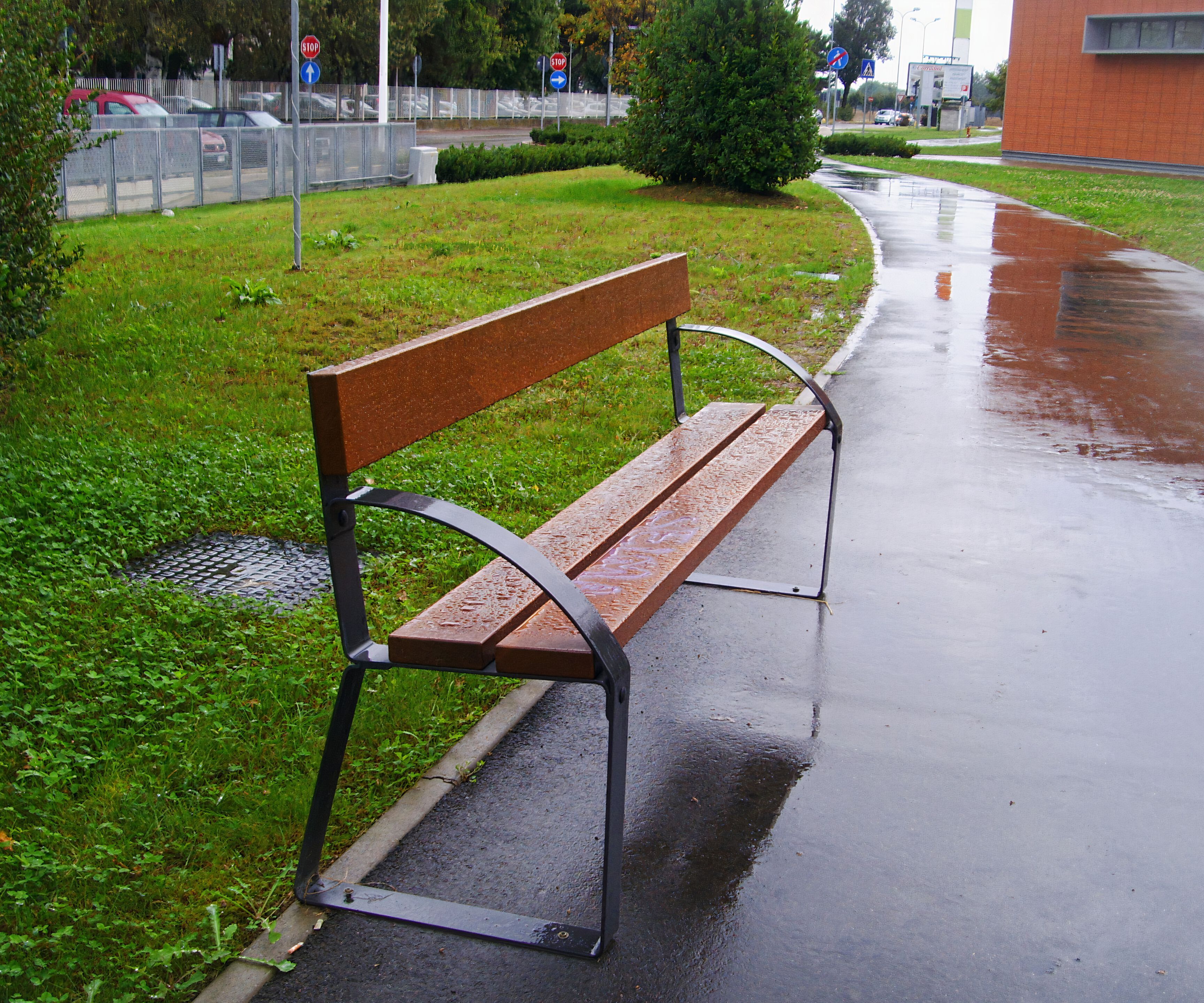 Деревянная скамья со спинкой Studio Città TECNO ARCH-00022430 - Вид №1