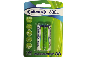 17481378 Аккумуляторы Ni-Mh AA - 600 mAh Блистер-2 776 Облик