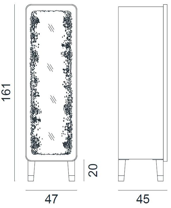 Gervasoni Шкаф из орехового дерева с одинарной дверцей Brick sun-id-1432904 - Вид №4