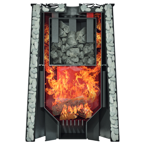 Печь для бани GRILL'D Violet Steel Romb Short с закрытой каменкой 6672 - Вид №1