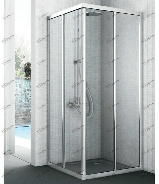 Gruppo Geromin Душевая кабина угловая хрустальная с двумя раздвижными дверцами Flow sun-id-1390612