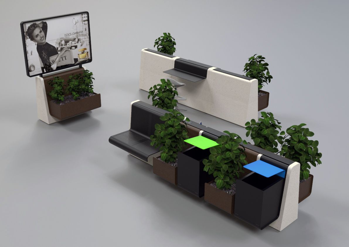 Плантатор / держатель для мусора Viscio Urban Design Cling ARCH-00114190 - Вид №1