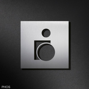 PS0501K Пиктограмма туалета для инвалидов-колясочников, 12 x 12 см PHOS