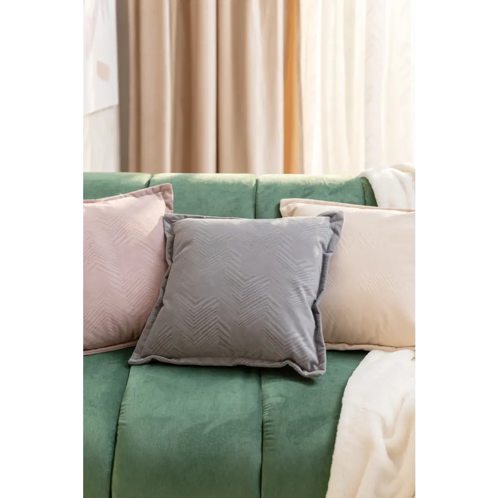 Подушка Азора 43x43 см цвет стальной 88106362 STLM-2187892 LINEN WAY  - Вид №3