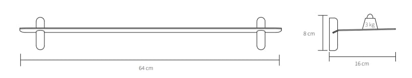 Стальная и деревянная полка Gejst Nivo ARCH-00102678 - Вид №7