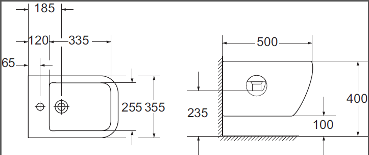 BB10100BH Биде подвесное ALPINA BELBAGNO - Вид №2