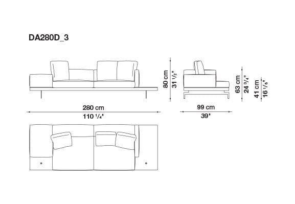 3-местный тканевый диван с полуостровом B&B Italia док ARCH-00061121 - Вид №104