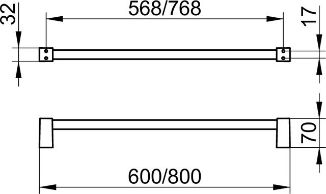 14701010600 Полотенцедержатель KEUCO Smart.2 - Вид №2