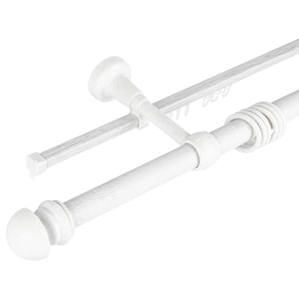 Карниз с шиной Санторини 240 см пластик РУССКИЕ КАРНИЗЫ STLM-2147849