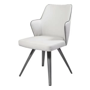 Стул обеденный серый, экокожа с темными ножками Fenara UNICO  248904 Серый
