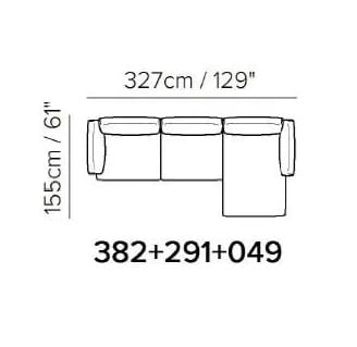 3-местный тканевый диван с полуостровом Natuzzi Italia Герман ARCH-00081685 - Вид №2