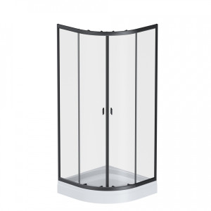 W88G-205-080BT Twin Slide Душевое ограждение без поддона 80x80 профиль черный AM.PM X-Joy