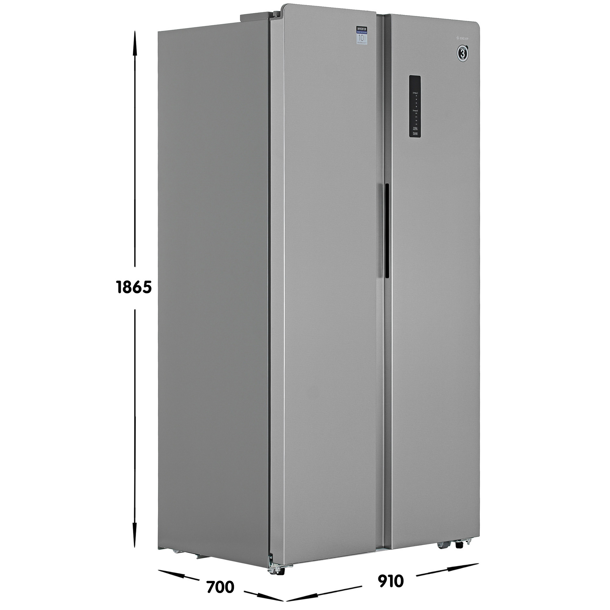 5400705 Холодильник Side by Side   DEXP SBS4-59AKA серебристый STDN-0010939 - Вид №6