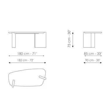 Стол с системой кабельных втулок BONALDO Flatiron ARCH-00036616 - Вид №5