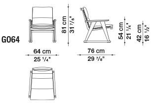 B&B Italia Outdoor Садовое кресло с подлокотниками Gio sun-id-1480663 - Вид №2